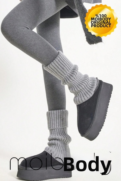 Moibody Tricotaje acrilice premium gri - Încălzitor pentru picioare și picioare