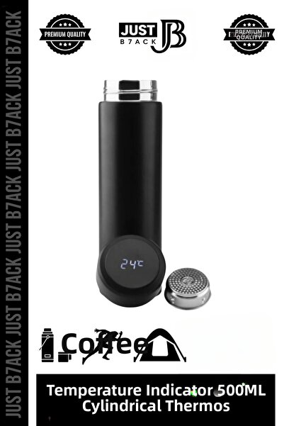b7ack # ترموس رقمي 201 من الفولاذ المقاوم للصدأ مضاد للانزلاق مع شاشة عرض درج...