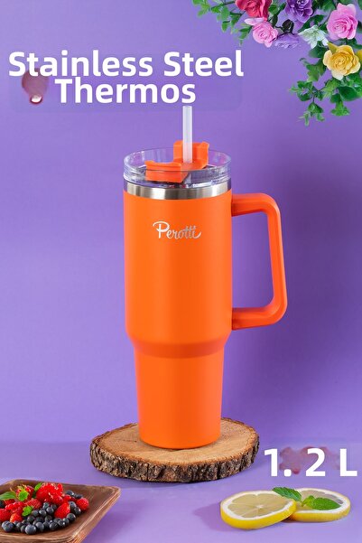 Perotti 17236-5 قارورة ترمس رياضية من الفولاذ المقاوم للصدأ Colte V2 برتقالية...