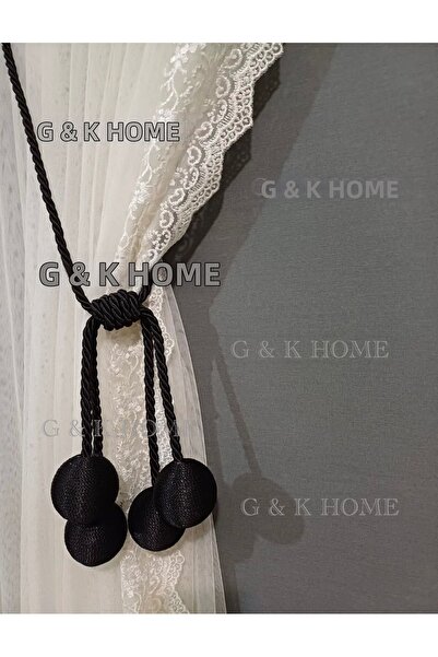 SAYDEMİR HOME 1 БРОЙ - 4 броя луксозни черни завеси за завеси Практични корнизи