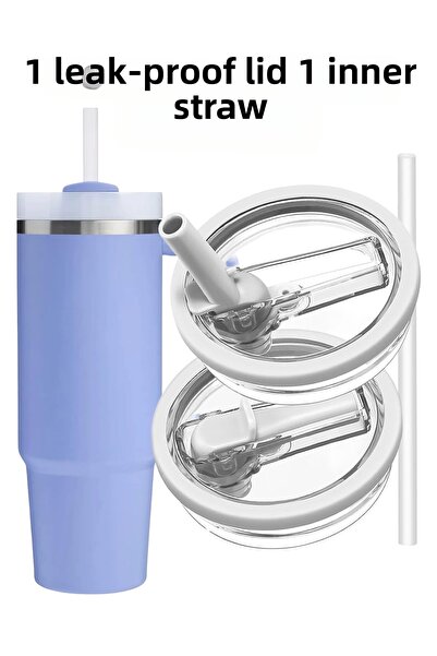 Kelira مجموعة غطاء مانع للتسرب من كينشر 40 أونصة 1.18 متوافقة مع القش - أبيض ...