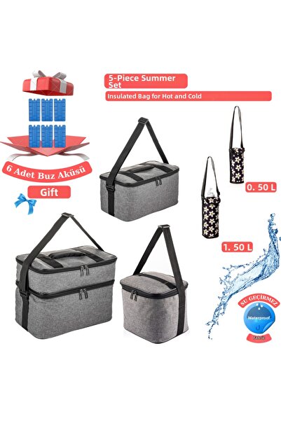 NS reliable Set de vară din 5 piese Termos termoizolant pentru camping, picni...