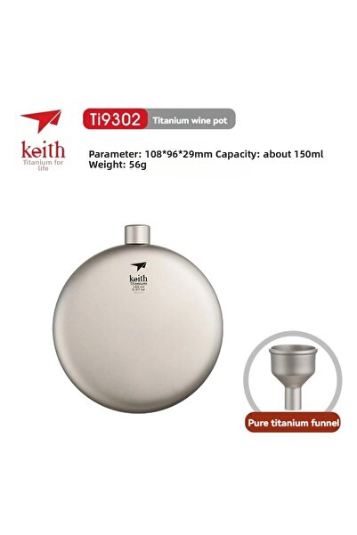 Choice Ti9302 150ml Keith Pure Titanium Flagon 150ml Portable Outdoor Travel ...