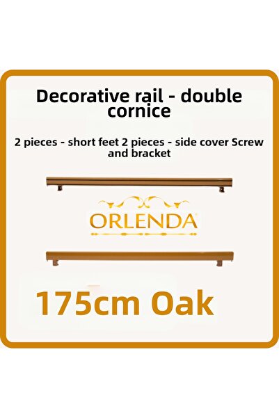 Orlenda Sine decorative - Cornișă dublă - Cornișă din aluminiu cu două canale