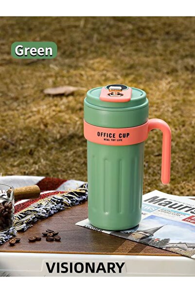 MUKKO HOME ترمس من الفولاذ المقاوم للصدأ 316 مع شاشة رقمية، كوب مقاوم للانزلا...