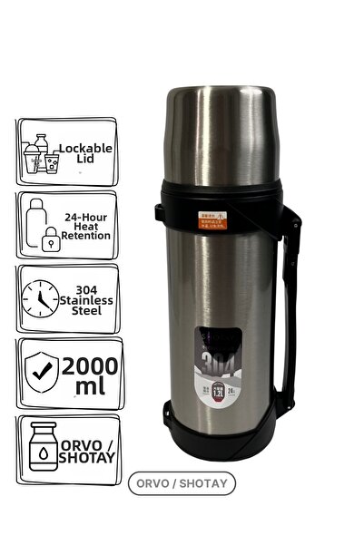 Shotay 2 L Steel Thermos |   304 Stainless Steel, Vacuum Insulated, Leakproof...