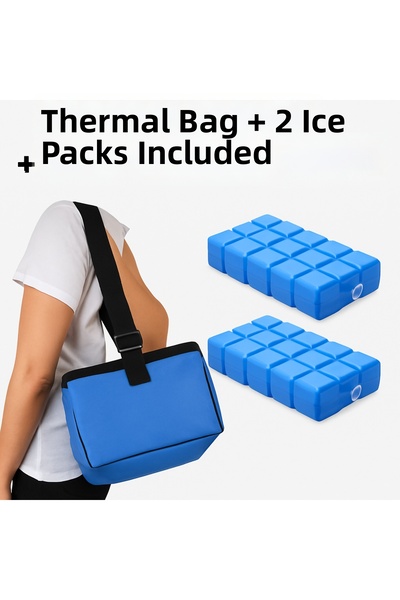 Lorin Термочанта (10 литра, 2 безплатни ледени пакета, син цвят)
