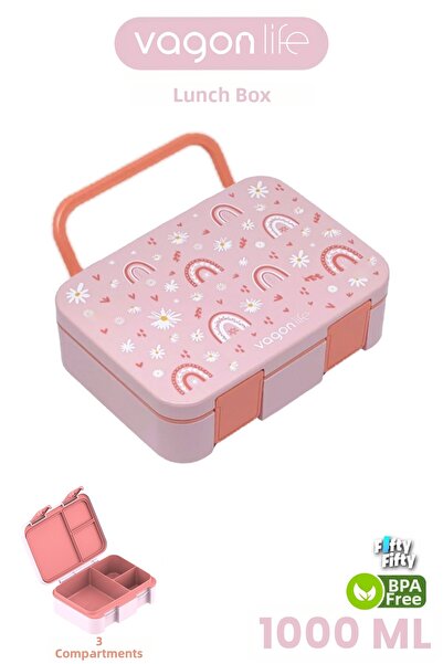 Vagonlife صندوق غداء للأطفال سعة 1000 مل، طبقة واحدة، مقاوم للتسرب، لا يتشكل ...