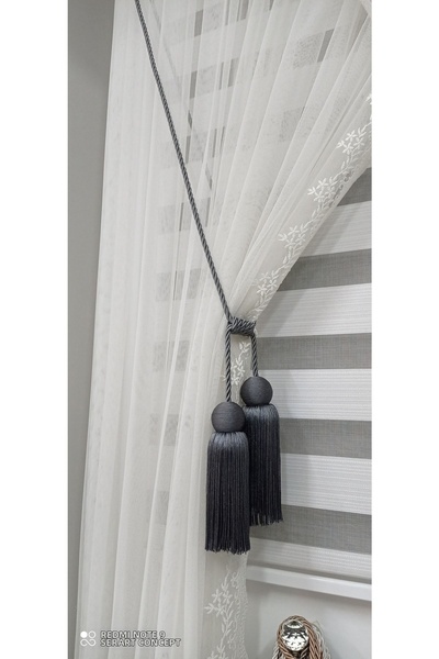 serART Elite Model Fon și perdea dublă cu dantelă pentru tavan Toplama Bracol...