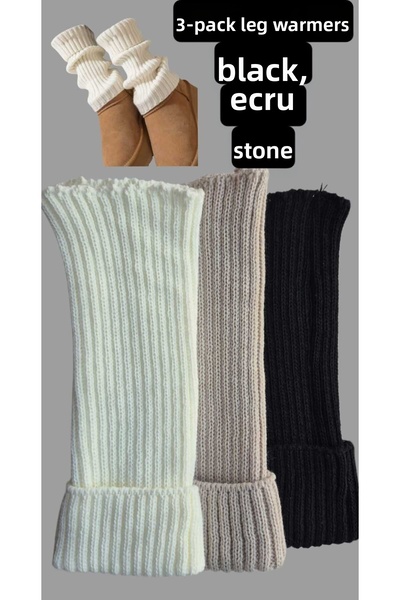 EMKA GİYİM 100% акрилен първокласен плетен гетър за крака