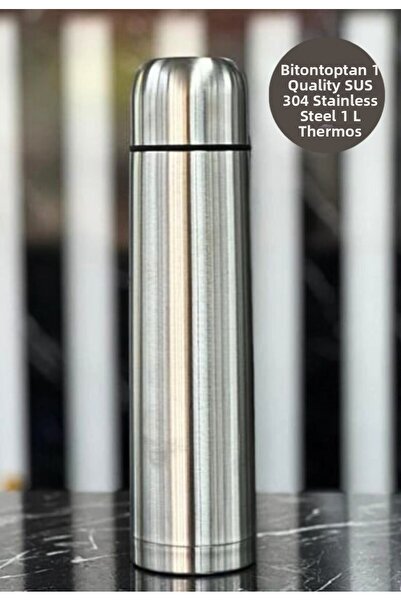 HediyeFilesi ترمس ستانلس ستيل إينوكس بطبقة مزدوجة سعة 1 لتر، ترمس للحليب والط...