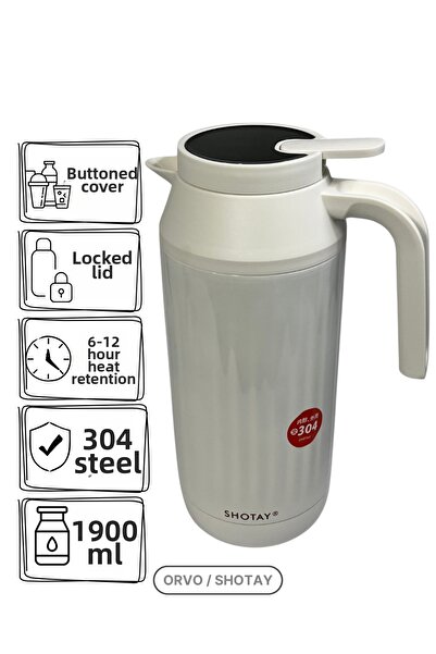 Shotay 1.9 L Large Size 304 Stainless Steel Thermos