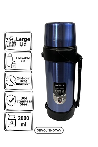 Shotay 2 L Steel Thermos |   304 Stainless Steel, Vacuum Insulated, Leakproof...