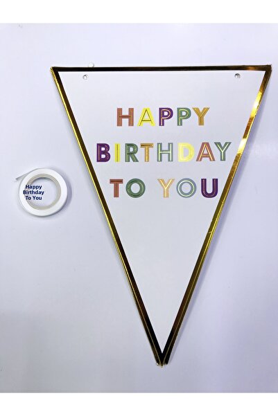 Mustran Happy Birthday To You Pennant Flag Ornament