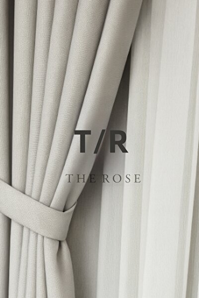 The Rose ستارة خلفية من الكتان، رمادي فاتح، خلفية لوحية، طيات كثيفة، مع حزام،...