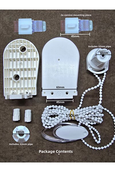 BBB Σετ επισκευής κάλυμμα αλυσίδας μηχανισμού κουρτινών από τούλι διπλού μηχα...