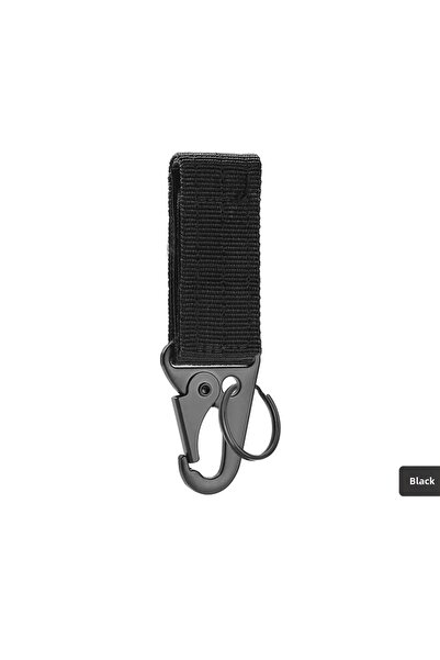 Choice مشبك حزام أسود عالي القوة من النايلون لتعليق المفاتيح وحزام مولي ونظام...