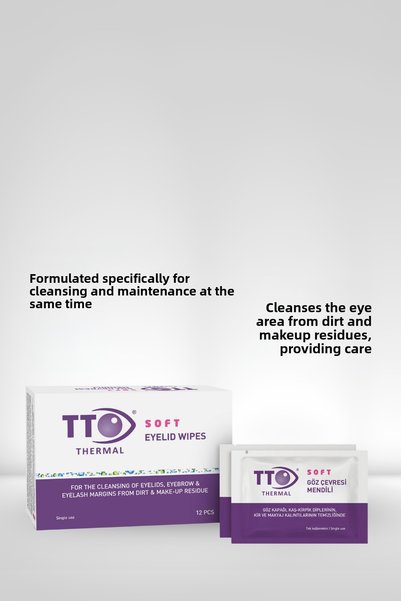 TTO Eye Cleansing Wipes Sensitive Eye Area Hygiene 12 Pieces Hyaluronate and Tea Tree Oil Soft