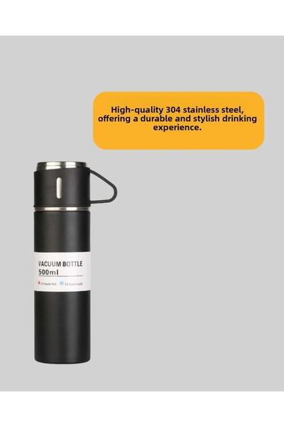 LaraThec طقم ترمس ستانلس وطقم كوب مزدوج |   6-12 ساعة للحفاظ على الدفء/البرودة