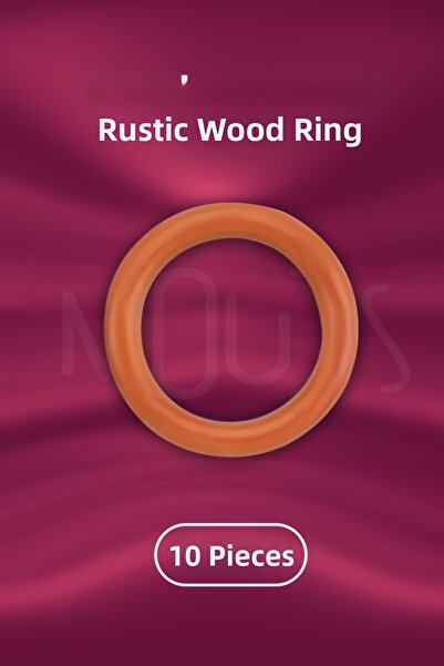 Moud's Inel pentru perdea rustică culoare stejar 10 buc
