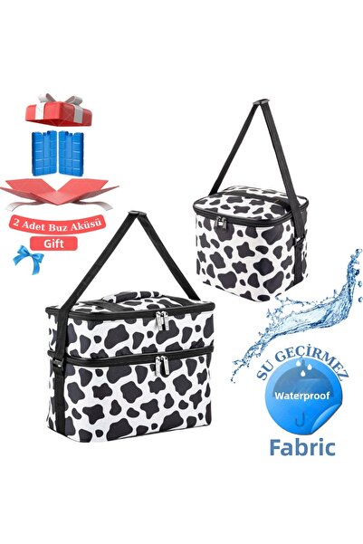 NS reliable Ns Set de 2 Thermos de răcire pentru picnic de camping, pungă ter...