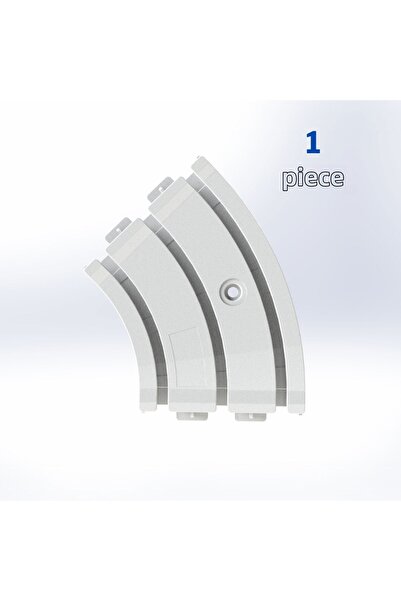 sebox Element de șină pentru perdea de colț cu rotație de 45 de grade, cu tre...