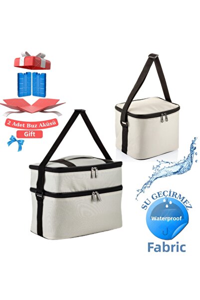 NS reliable Ns Set de 2 Thermos de răcire pentru picnic de camping, pungă ter...