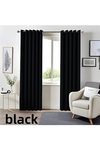 MebelPort Curtain ستارة معتمة بفتحات للتعليق على شكل جناح واحد