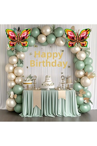 ALYA Комплект фолиеви балони с пеперуда, специален цвят, за парти, концепция ...