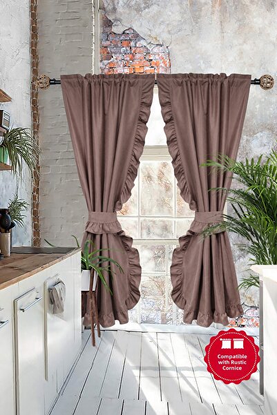 cotton maison Double Blades Poly Curtain - Vertical Ruffles