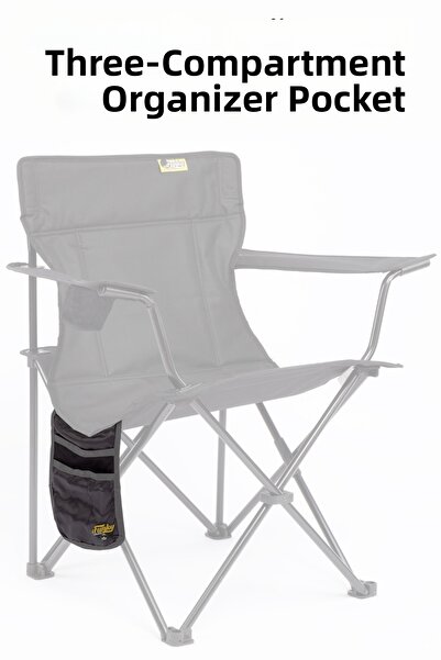 Funky Chairs Buzunar organizator cu 3 compartimente cu velcro - scaun de camp...