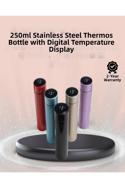 İsmiyle Al Znv Mey Import ®   250ml Stainless Steel Smart Thermos with Led Di...