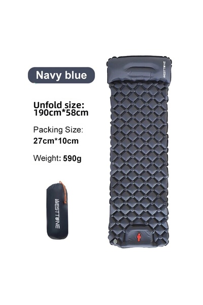 Choice مرتبة WESTTUNE القابلة للنفخ للتخييم باللون الأزرق الداكن وخفيفة الوزن...