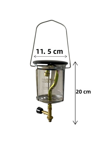 NURGAZ Small Tube Lamp Camping Picnic Tube Gas Luxury Lamp + 3 Safety Flints (Excluding Tube)