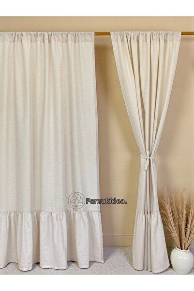 pamukidea Fusta rustică cu buzunare cu volan 100% bumbac natural Buldan Corti...