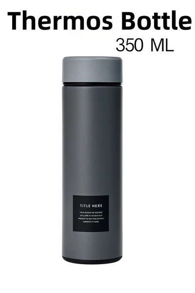 Evistro زجاجة مياه ترمس من الفولاذ المقاوم للصدأ سعة 350 مل غطاء مفرغ باللون ...