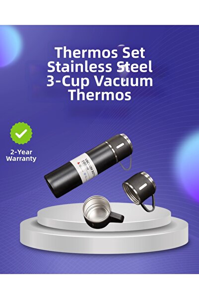 Twin Store Mey Import ®   500 ml Thermos Set That Preserves Heat for a Long T...