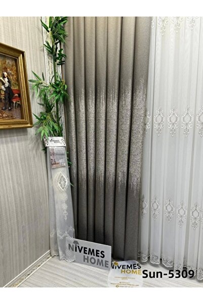 NİVEMESHOME Nivemeshome Sun Ft632121soil V-5309 1/3 Плътно набрана завеса за ...