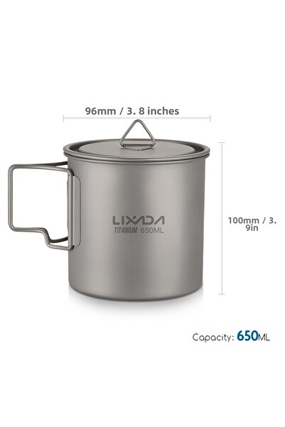 Choice كوب ليكسادا خفيف الوزن من التيتانيوم سعة 300/350/550/650 مل، كوب ماء ل...