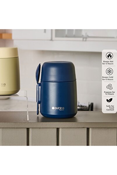 Evidea Kitchen Food Thermos - Navy Blue - 500 ml
