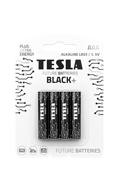 TESLA Black+ Serisi Alkalin Pil AAA (İnce Kalem Pil) Geleceğin Pilleri