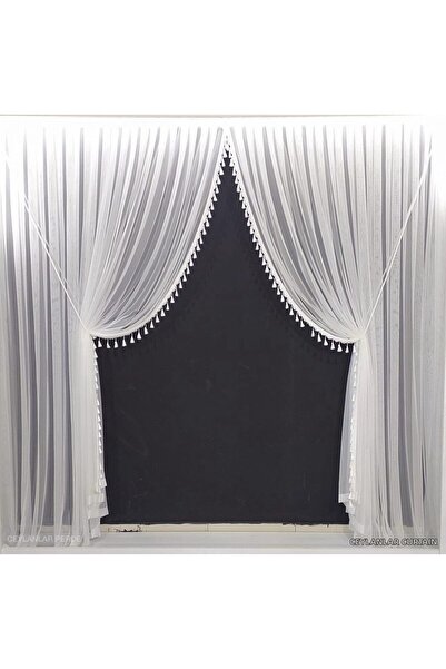 Ceylanlar perde Perdele de lux cu frânghie cu ciucuri cu două rânduri de nast...