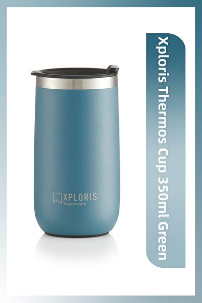 Tupperware كوب ترمس أخضر من إكسبلوريس - 350 مل