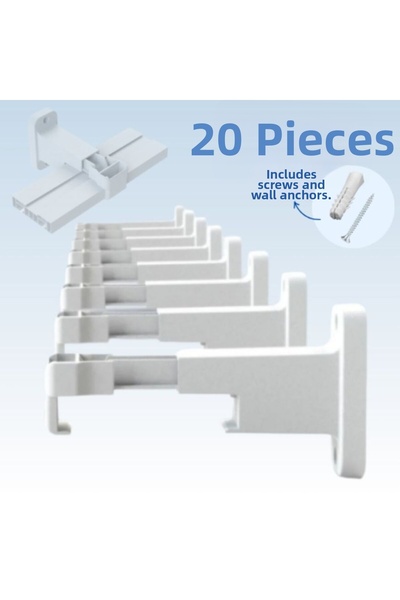 sebox Suport practic pentru cornișă, suport de perete pentru șină de perdea î...