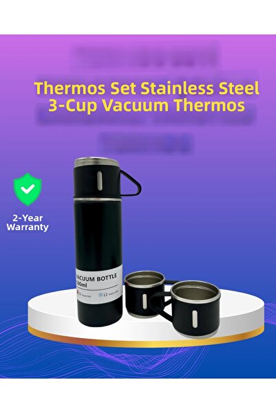 CT STONES Steel Thermos Cup Set |   500 ml Capacity, Non-Slip Base, Gift Boxed