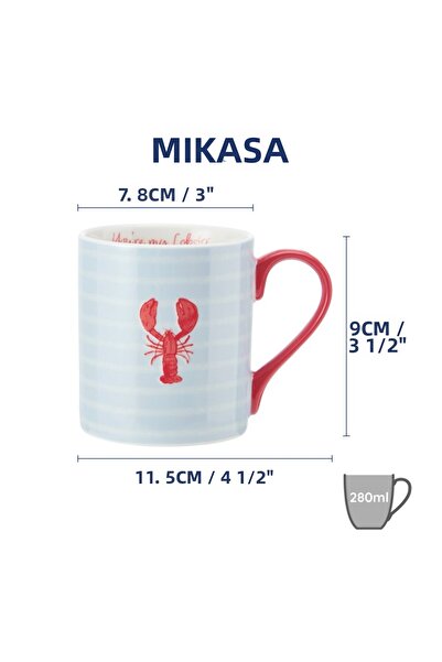 MIKASA Чаша от фин порцелан с мотив на омар, 280 мл