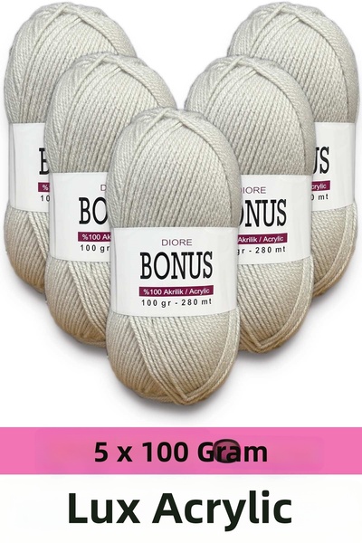 BONUS 5 x 100 г класическа луксозна акрилна прежда 822
