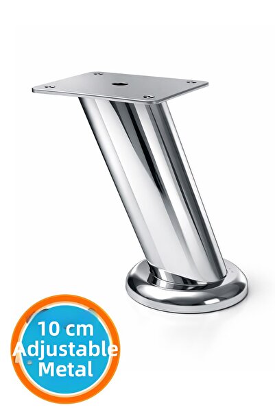 NZB (10 cm) Chrome Metal Table Top Gradually Adjustable Base Tv Unit Sofa Fur...