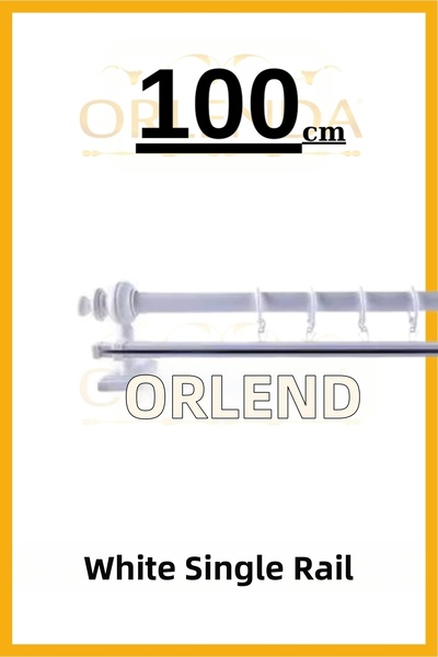 Orlenda Single Rail Rustic Curtain Hanger 100cm - Wooden Rustic Curtain Hange...