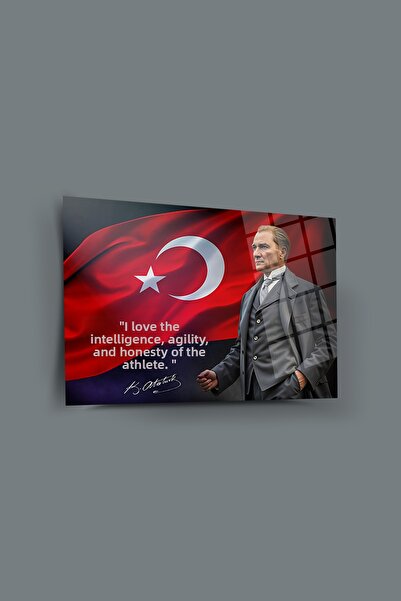 glassartdesign Pictură pe sticlă Ataturk-231